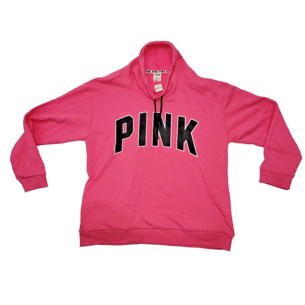 Victoria‎ Secret Pink Cowl Neck Sweatshirt Size Large NWT
